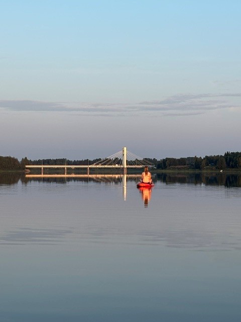 Pajalabron som syns från älven