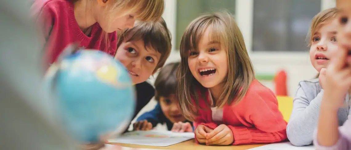 Glada barn på förskola
