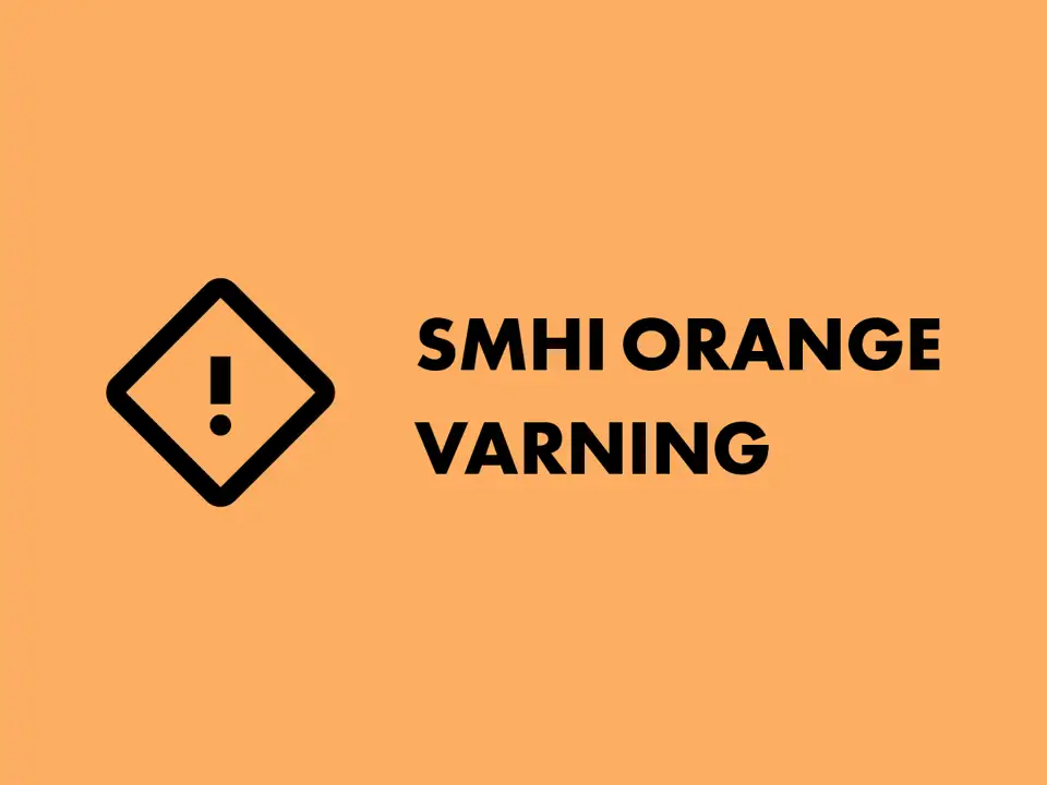 SMHI orange vädervarning