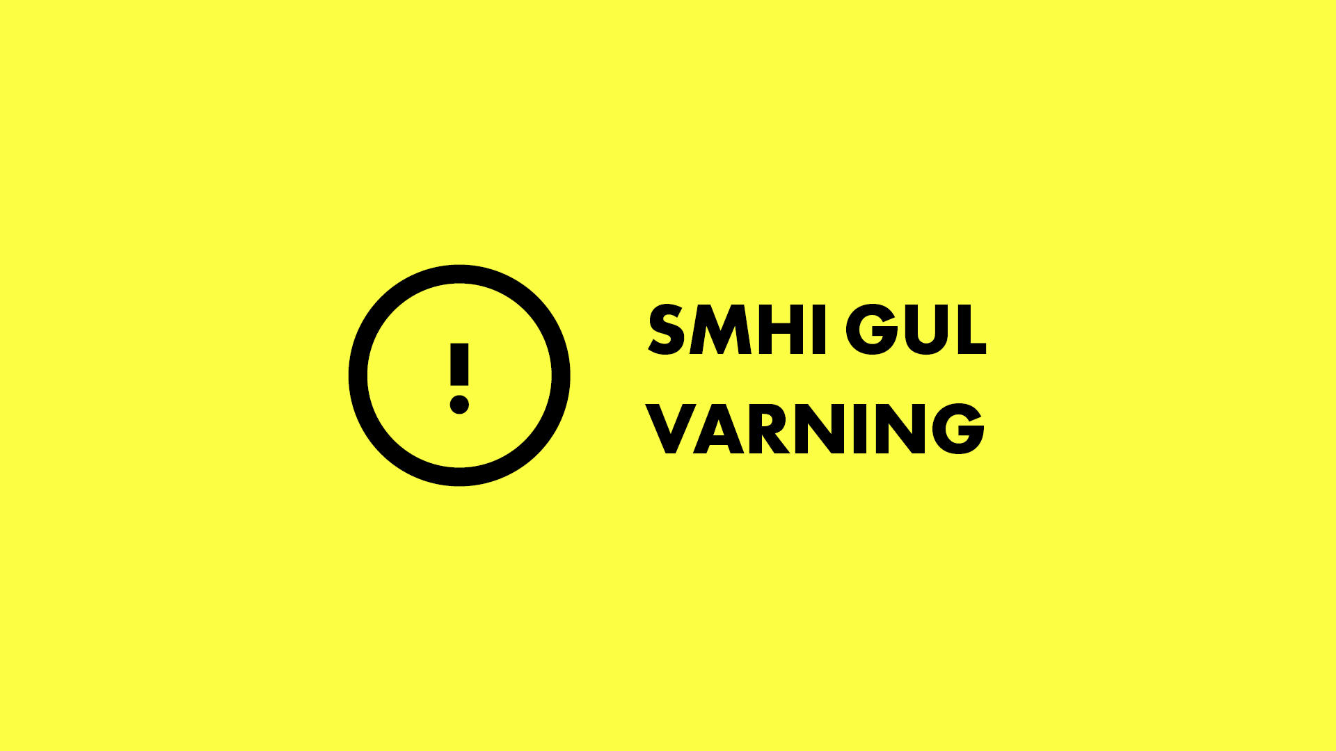 SMHI gul vädervarning