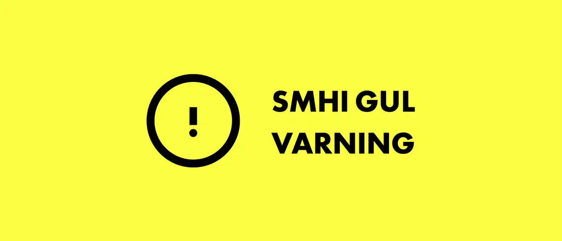 SMHI gul vädervarning