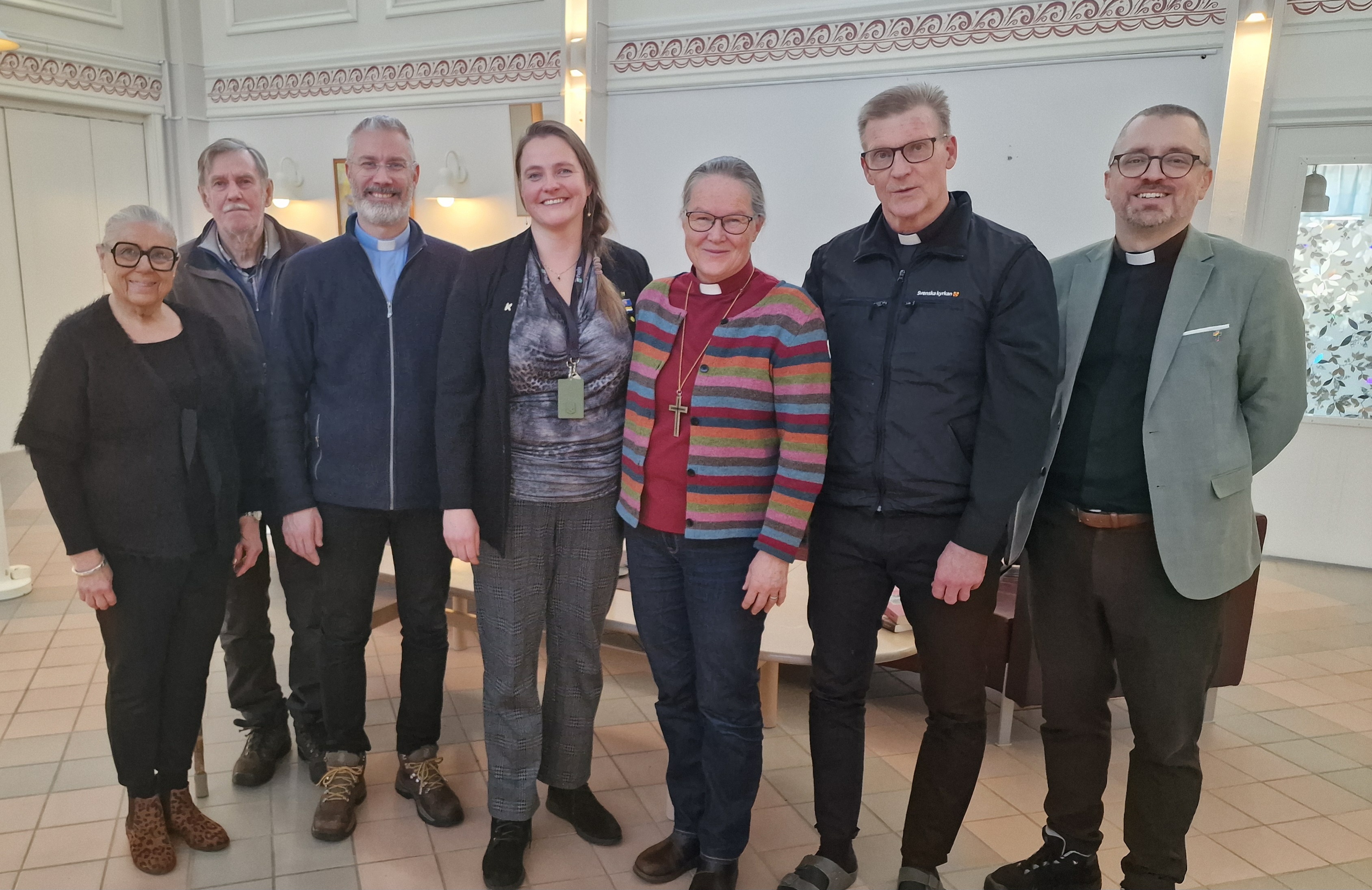 Från vänster Anita Sköld, Folke Hieta, Anders Sandberg, Birgitta Rantatalo, Åsa Nyström, Magnus Aasa och Pär Parbring