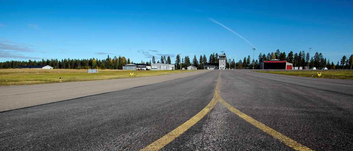 Landningsbana för flygplan på Pajala Airport