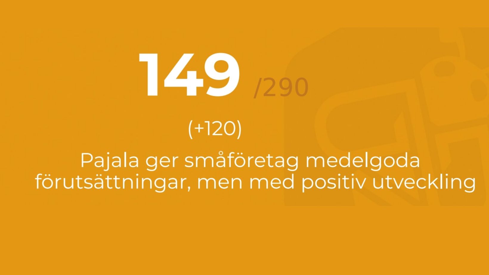 Pajala ger småföretag medelgoda förutsättningar men med positiv utveckling